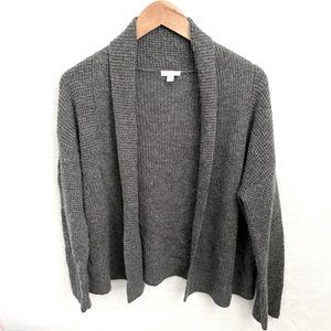 GAP Grey Wool Blend Open Knit Cardigan NWOT